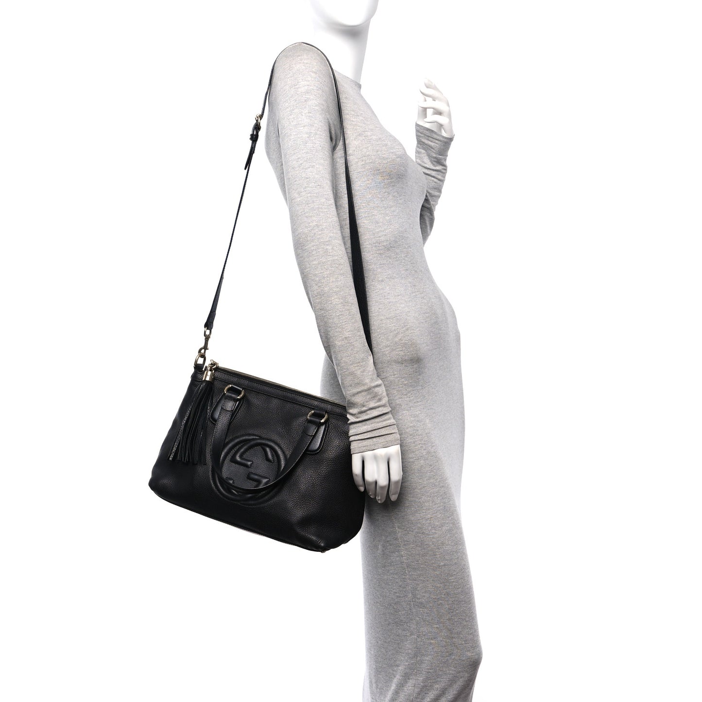 Cellarius Calfskin Small Soho Top Handle Satchel Black