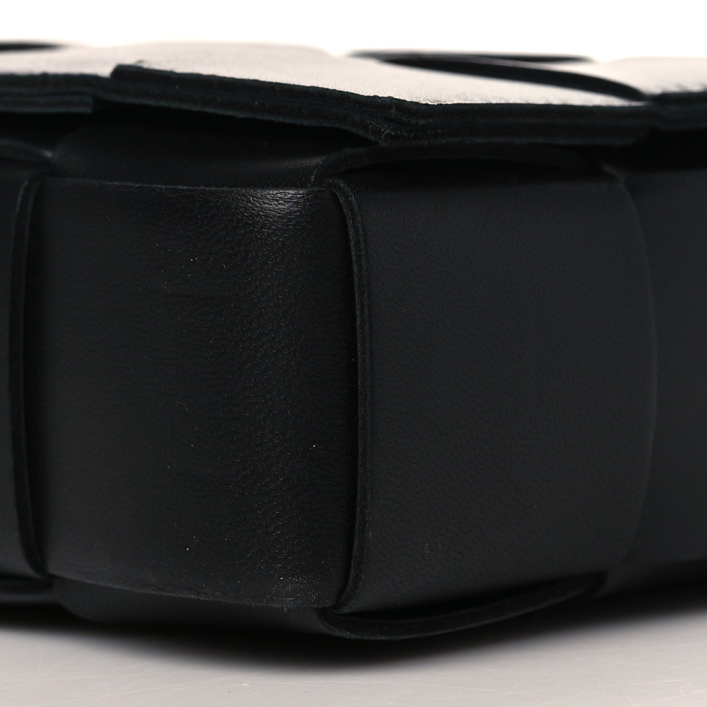 Lambskin Maxi Intrecciato Cassette Crossbody Bag Black