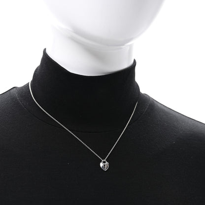 Tiffany Sterling Silver Heart Lock Pendant Link Necklace 2 of 4