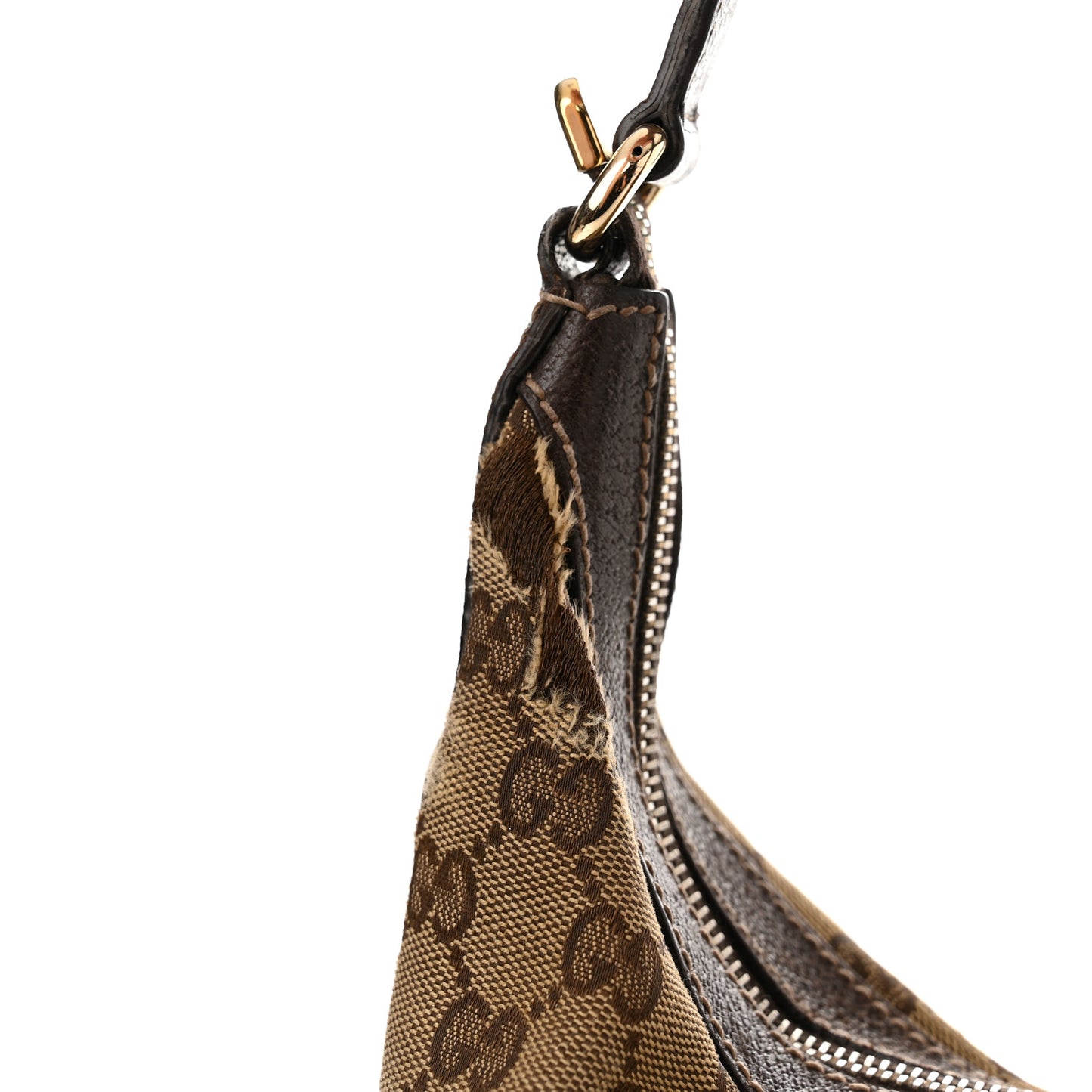 GG Monogram Medium Charmy Hobo Dark Brown