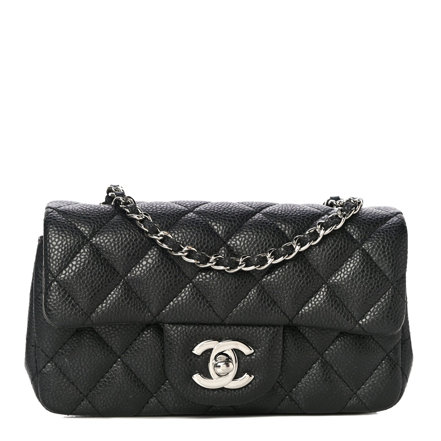 Caviar Quilted Extra Mini Flap Black