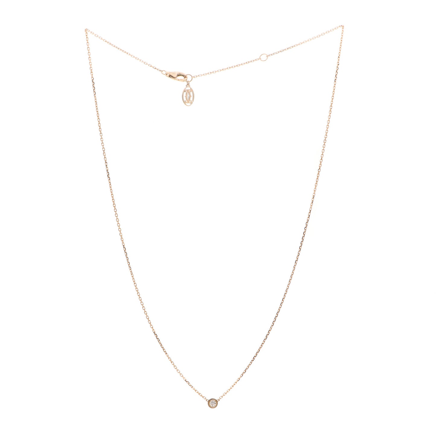 18K Yellow Gold Diamond XS D'Amour Pendant Necklace