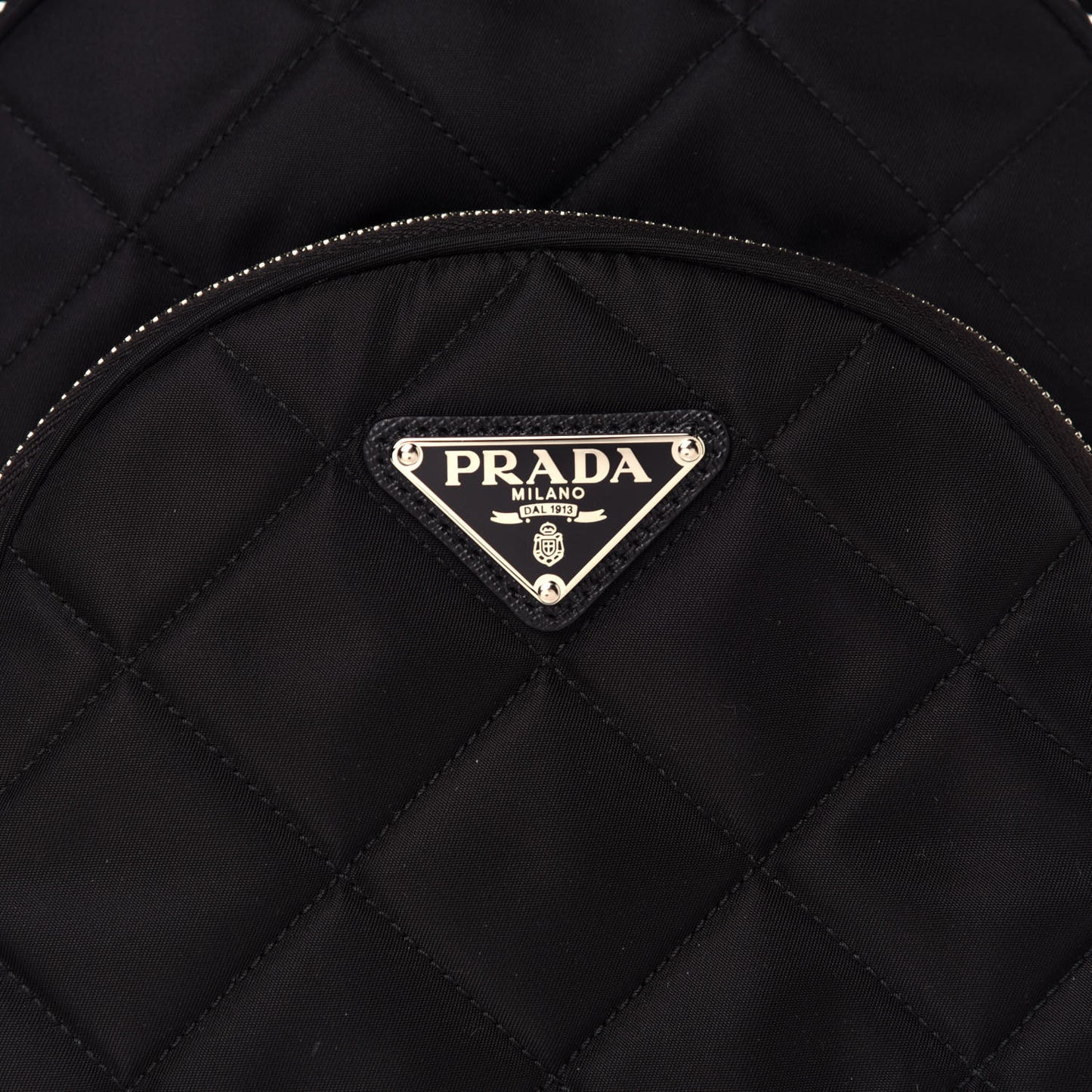 Nylon Tessuto Impuntu Quilted Backpack Black