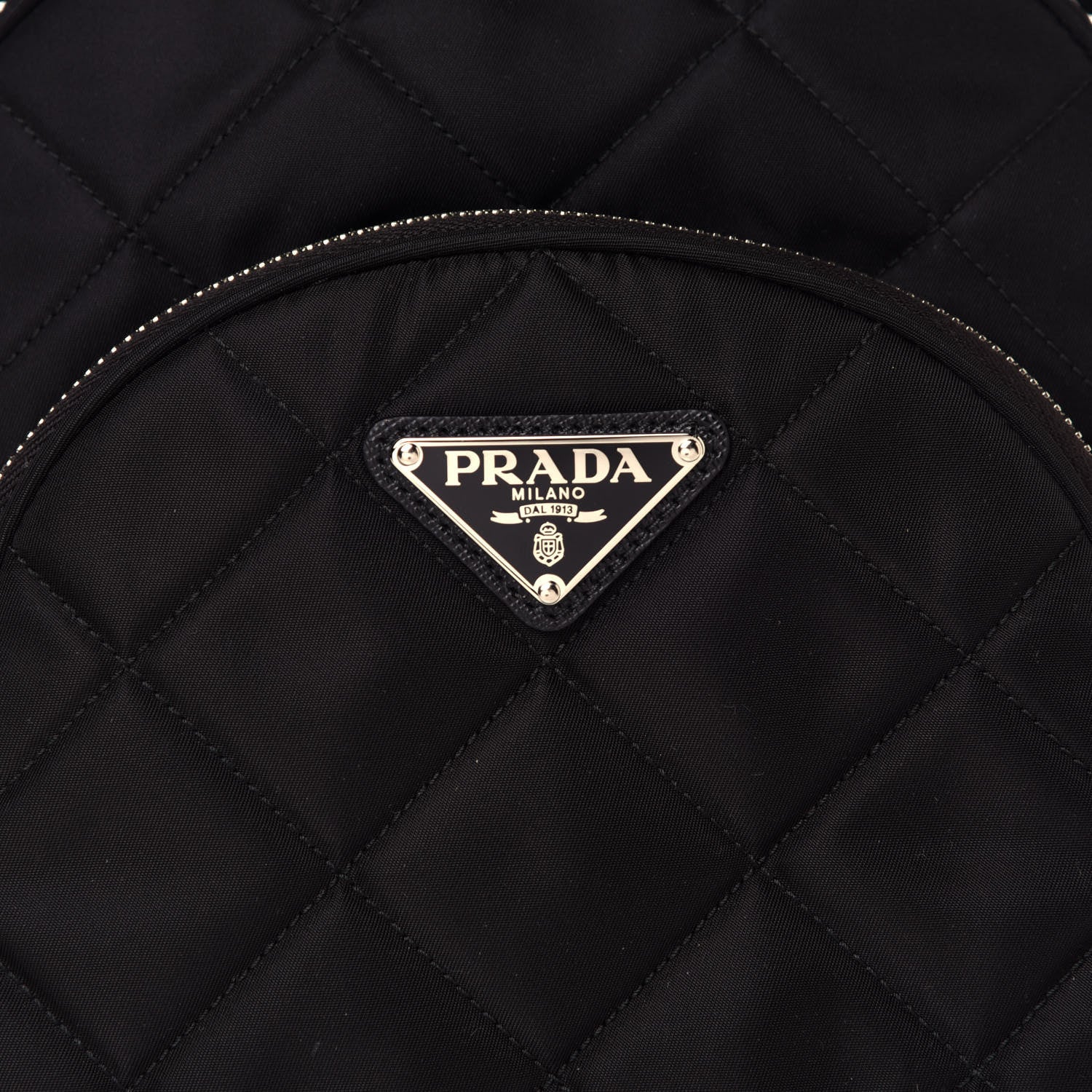 Prada Nylon Tessuto Impuntu Quilted Backpack Black 6 of 10