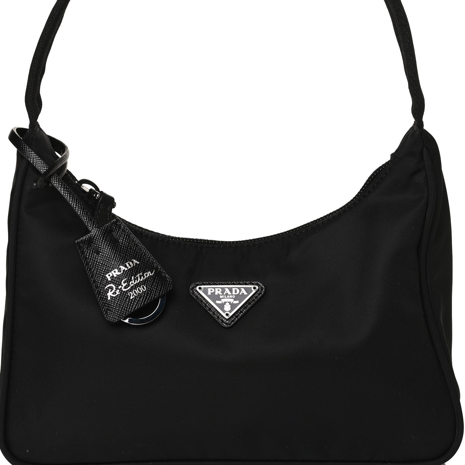 Prada Tessuto Nylon Mini Re-Edition 2000 Bag Black 8 of 13