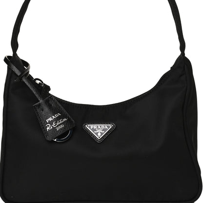 Prada Tessuto Nylon Mini Re-Edition 2000 Bag Black 8 of 13