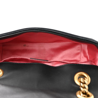 Gucci Velvet Matelasse Mini GG Marmont Shoulder Bag Black 5 of 13