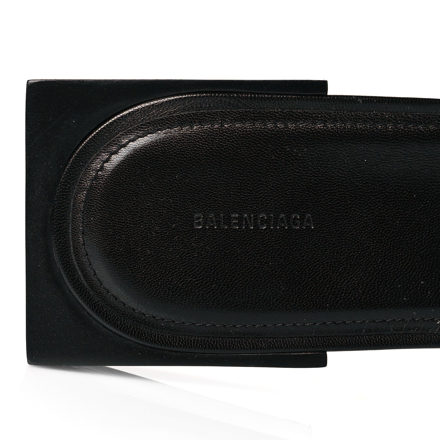 Balenciaga Shiny Smooth Sheepskin Box Flat Sandals 41 Black 9 of 11