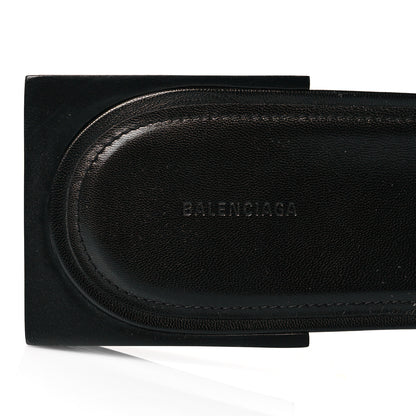Balenciaga Shiny Smooth Sheepskin Box Flat Sandals 41 Black 9 of 11