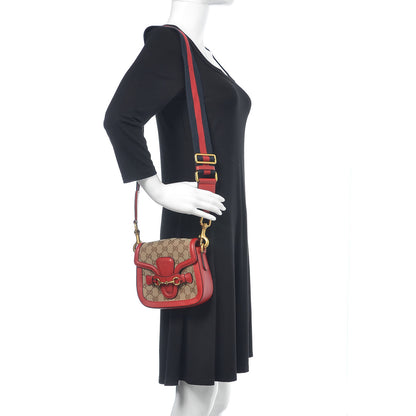 Gucci Monogram Ruinart Calfskin Small Lady Web Shoulder Bag Beige Ebony Hibiscus Red 2 of 13