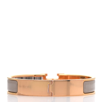 Hermes Enamel Narrow Clic Clac H Bracelet PM Marron Glace 3 of 4