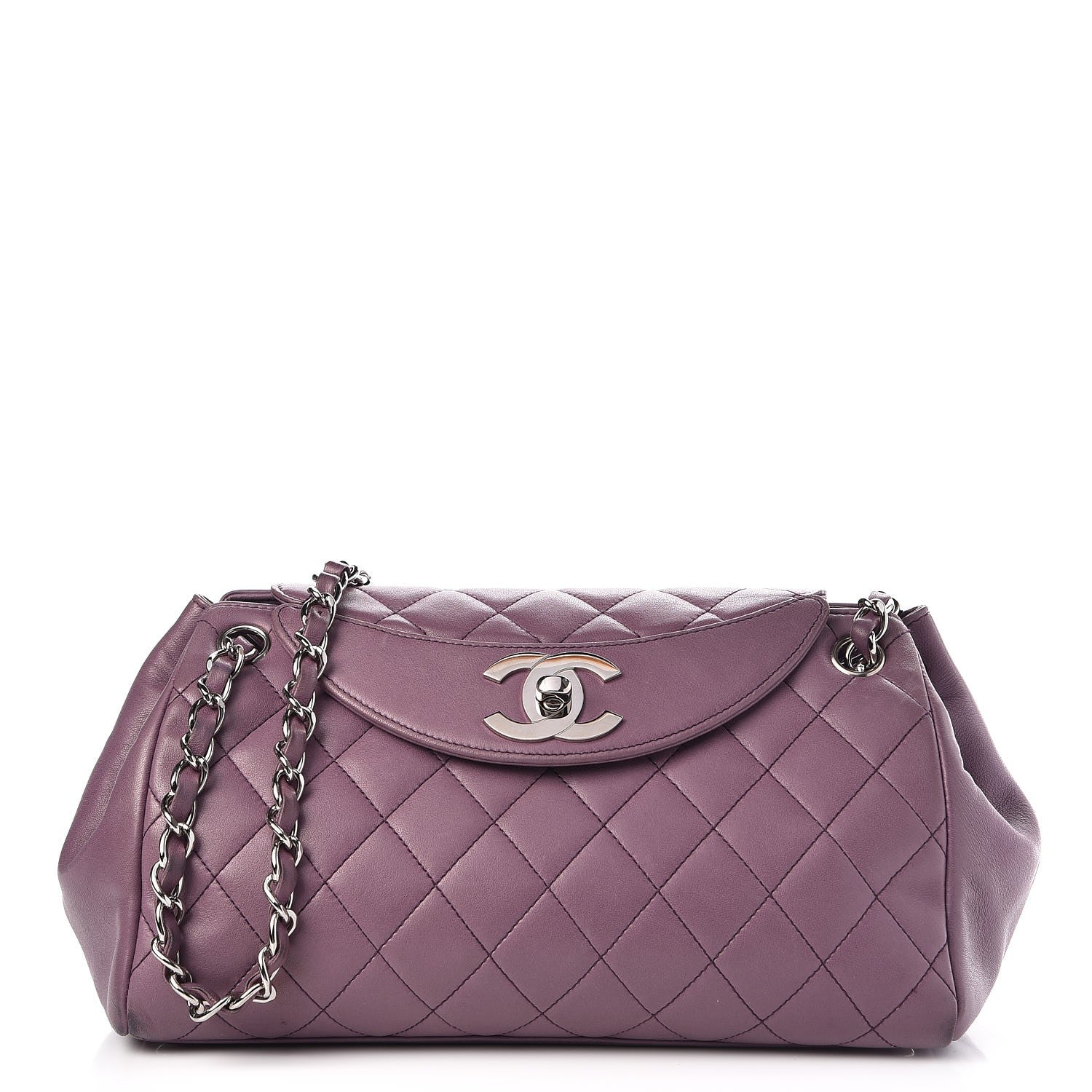 Chanel Lambskin Quilted Small Accordion Flap Light Purple 1 of 16