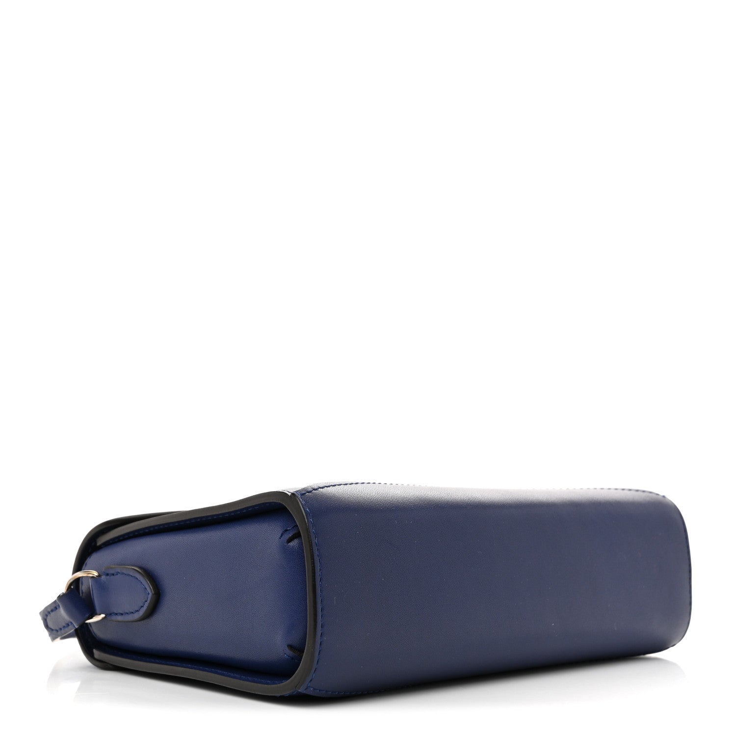 Moynat Box Calfskin Gabrielle Reporter Shoulder Bag Blue 4 of 14