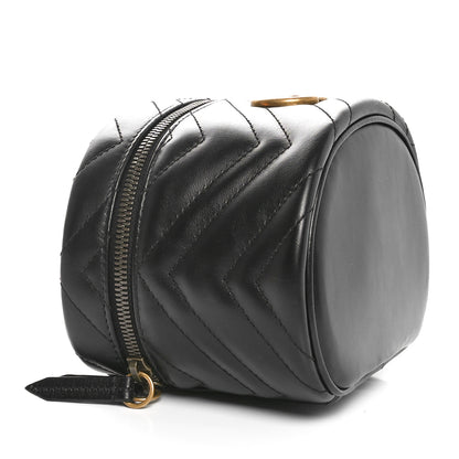 Gucci Calfskin Matelasse GG Marmont Vanity Cosmetic Case Black 9 of 11