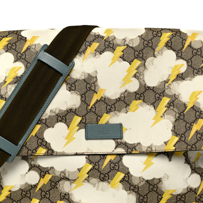 Gucci GG Plus Monogram Lightning Bolt Messenger Diaper Bag Beige 8 of 12