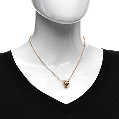 Bulgari 18K Rose Gold Diamond Serpenti Viper Demi Pave Pendant Necklace 2 of 5