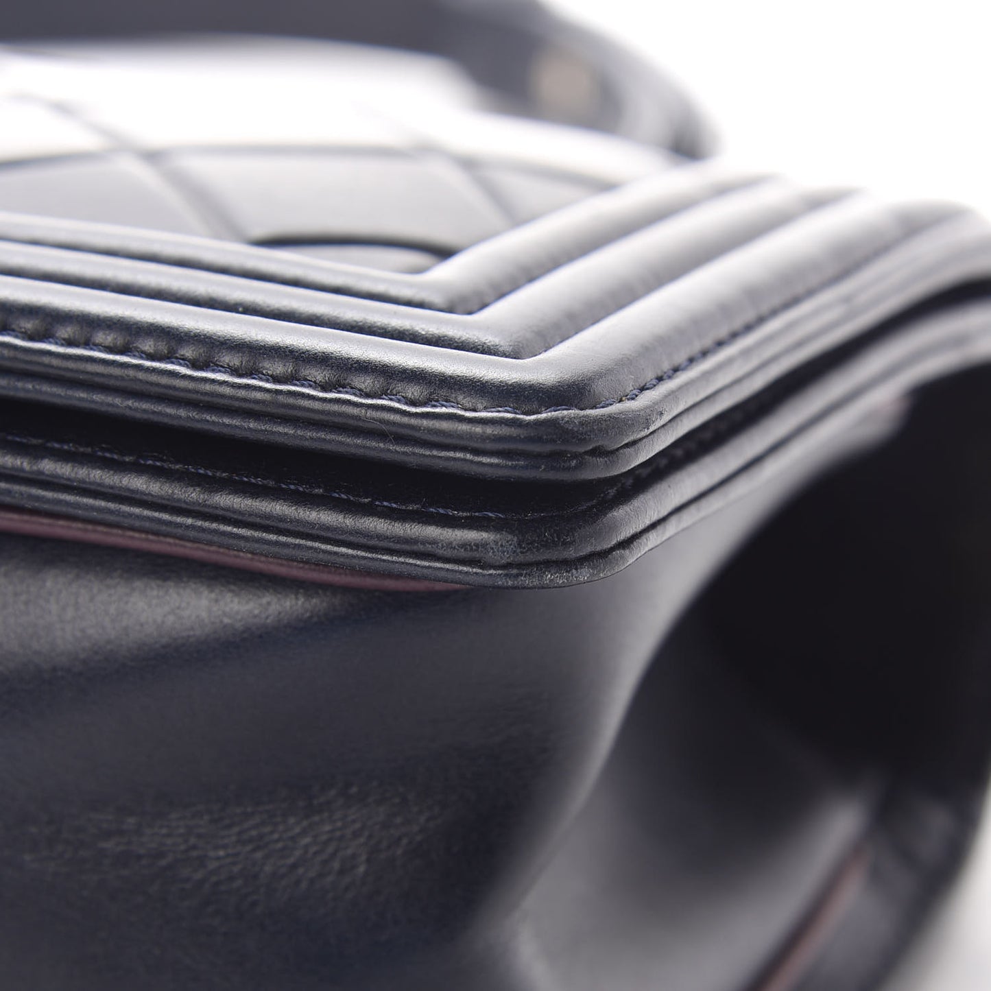Calfskin Embossed Medium Paris Salzburg Boy Flap Navy