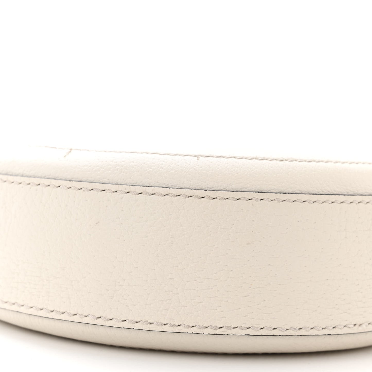Textured Calfskin Web Mini Ophidia Round Shoulder Bag Mystic White