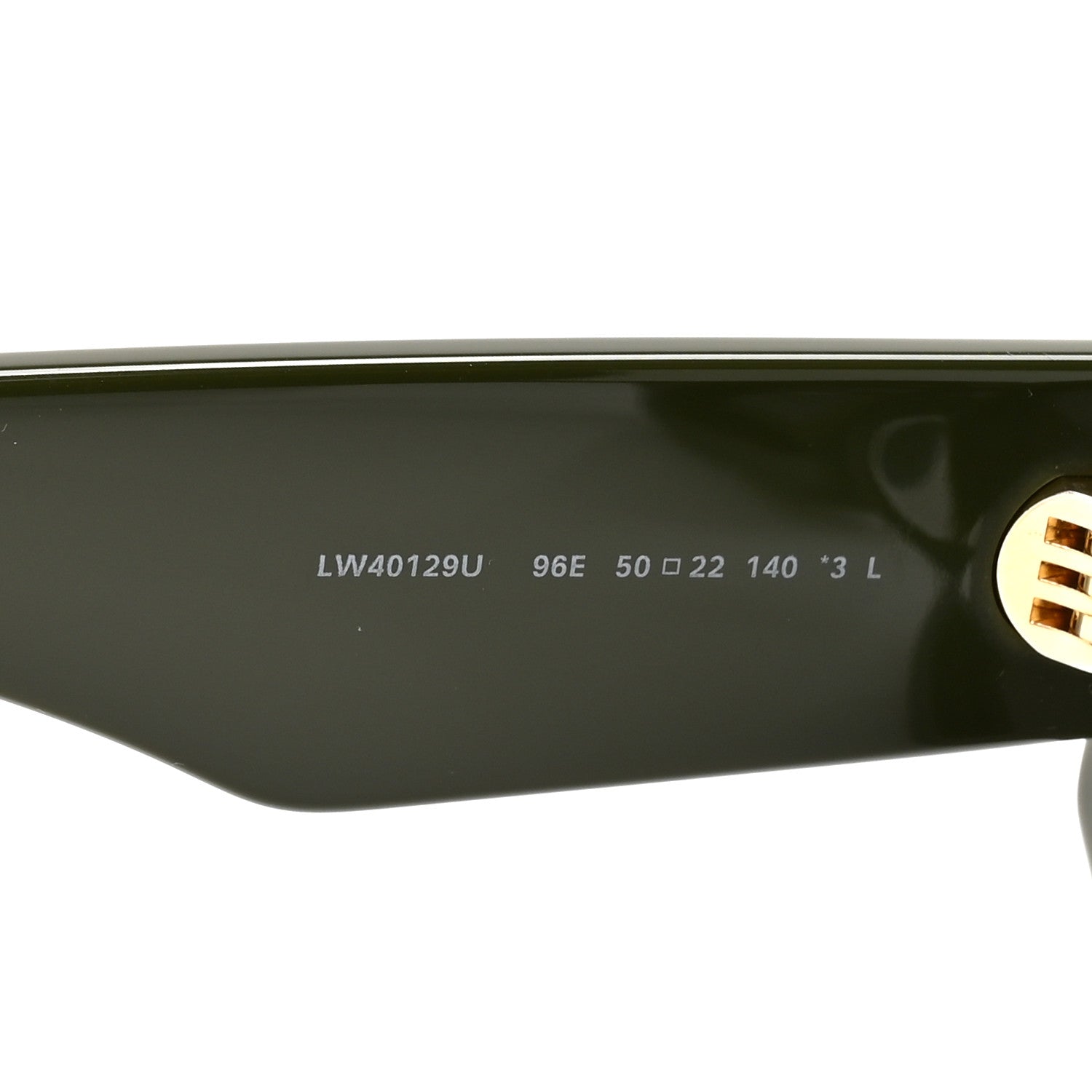 Loewe Acetate Anagram Square Sunglasses LW40129U Shiny Green 5 of 7