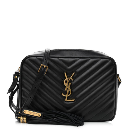 Saint Laurent Calfskin Matelasse Monogram Lou Camera Bag Black 1 of 11