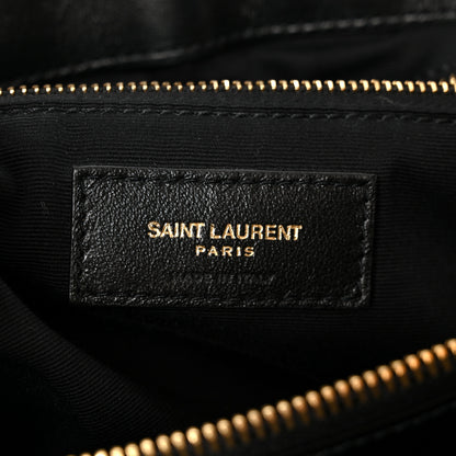 Saint Laurent Calfskin Y Quilted Monogram Large Loulou Chain Satchel Black 8 of 12