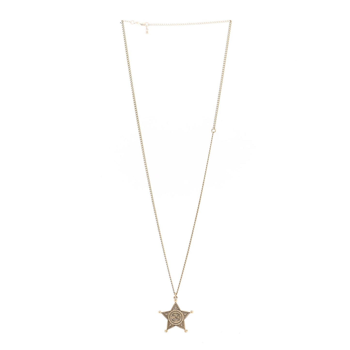 Metal Paris Dallas CC Star Pendant Necklace Gold