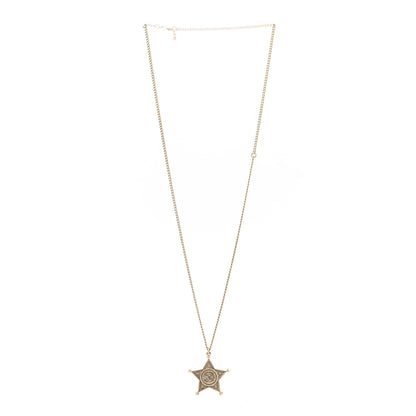 Chanel Metal Paris Dallas CC Star Pendant Necklace Gold 3 of 7