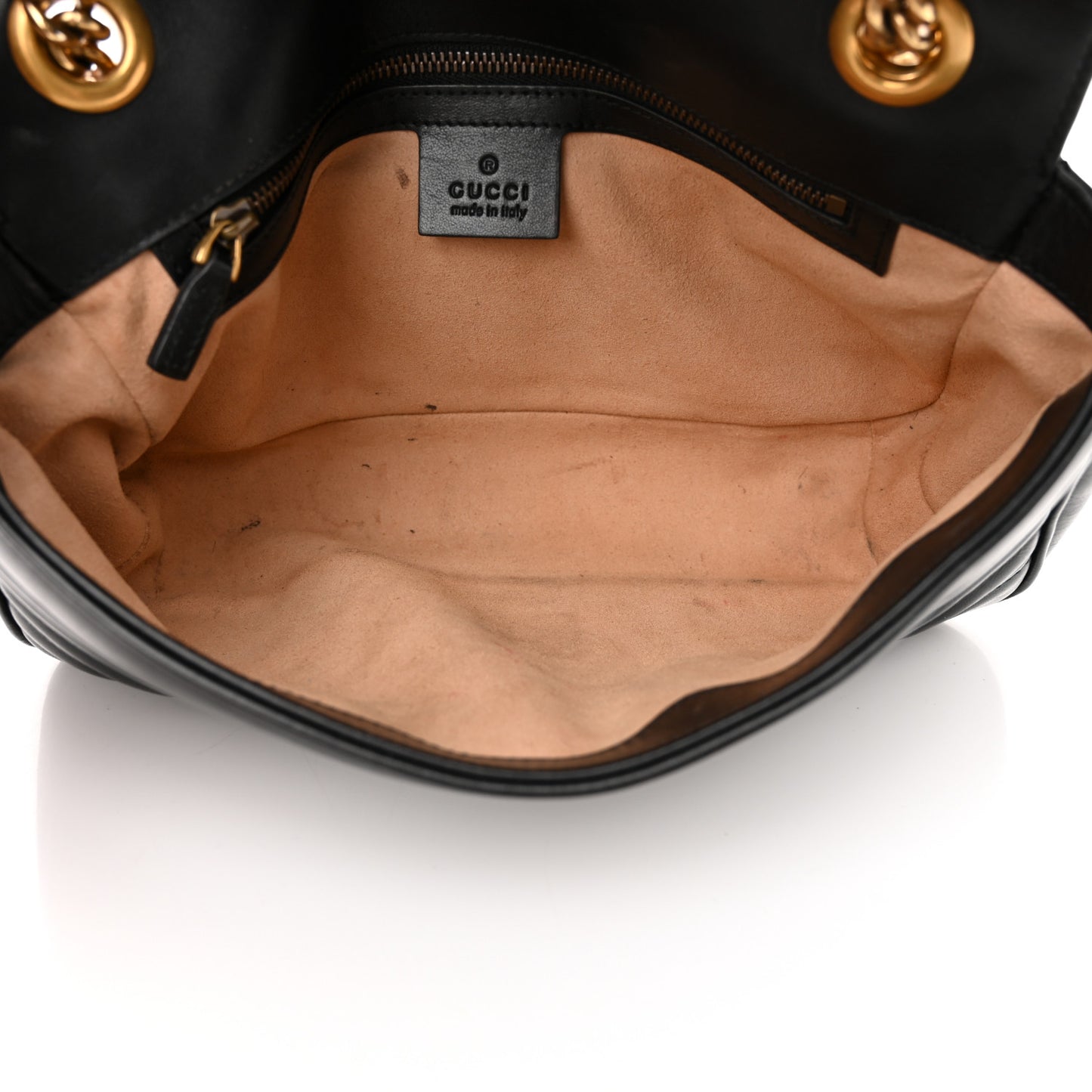 Calfskin Matelasse Small GG Marmont Shoulder Bag Black