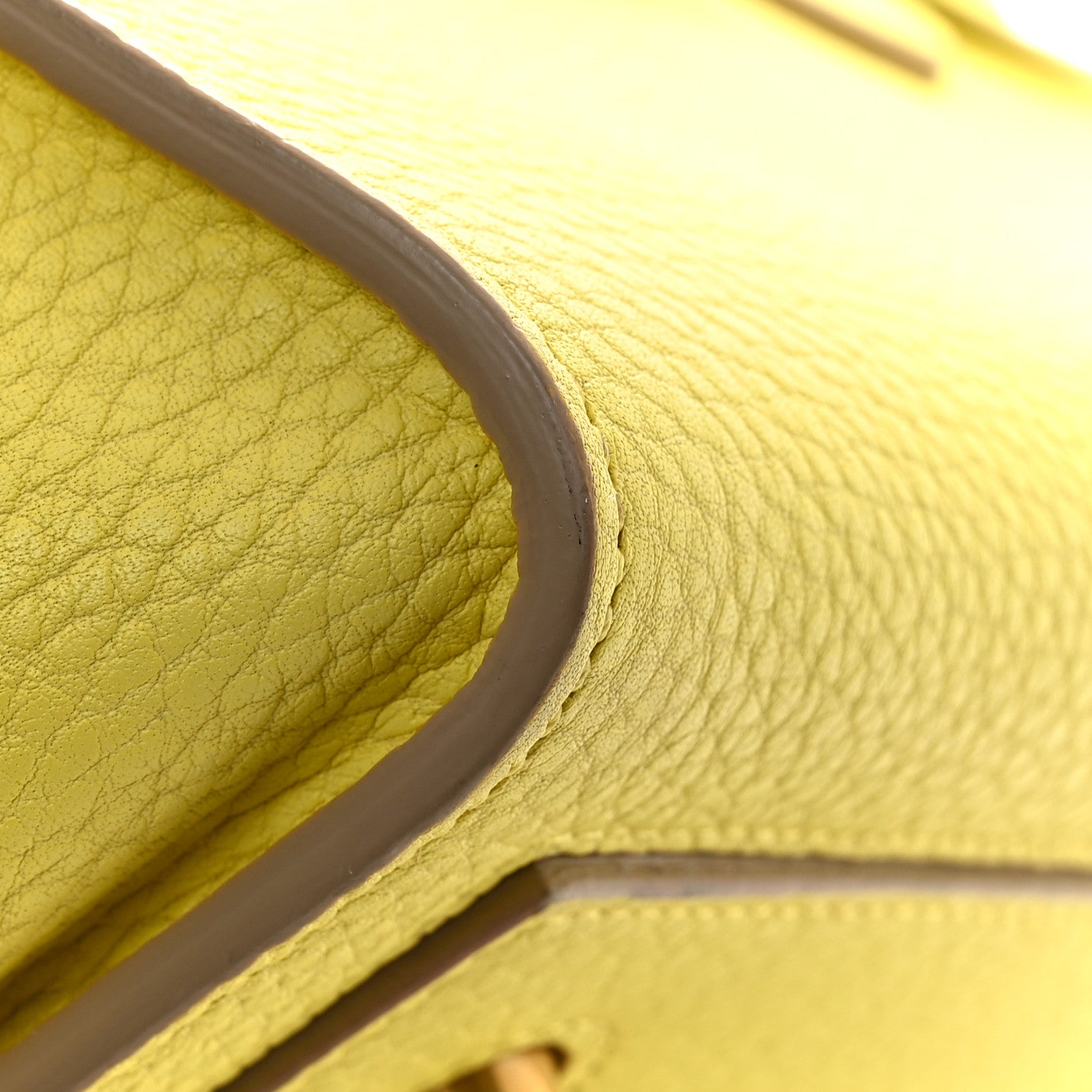 Celine Crisped Calfskin Mini Tie Knot Tote Fluo Yellow 14 of 15