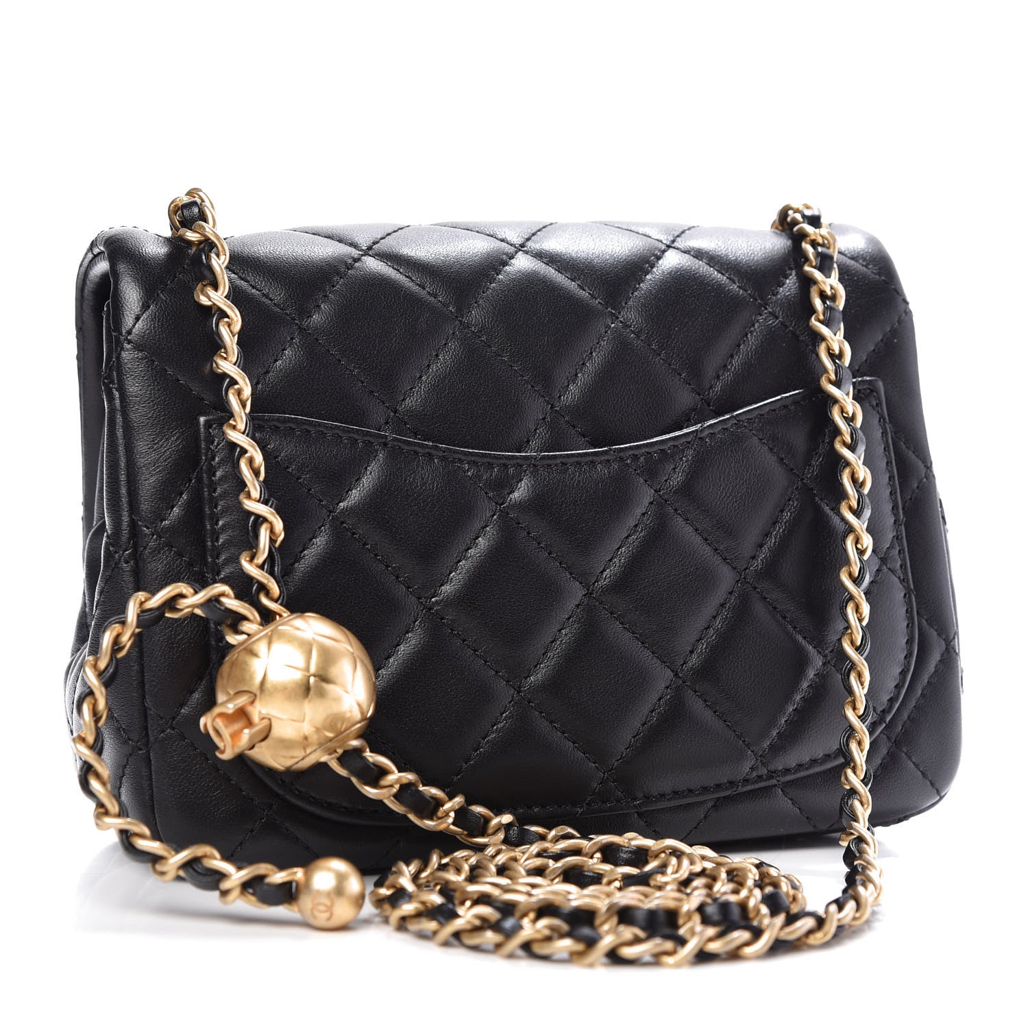 Chanel Lambskin Quilted Mini Pearl Crush Flap Black 3 of 10