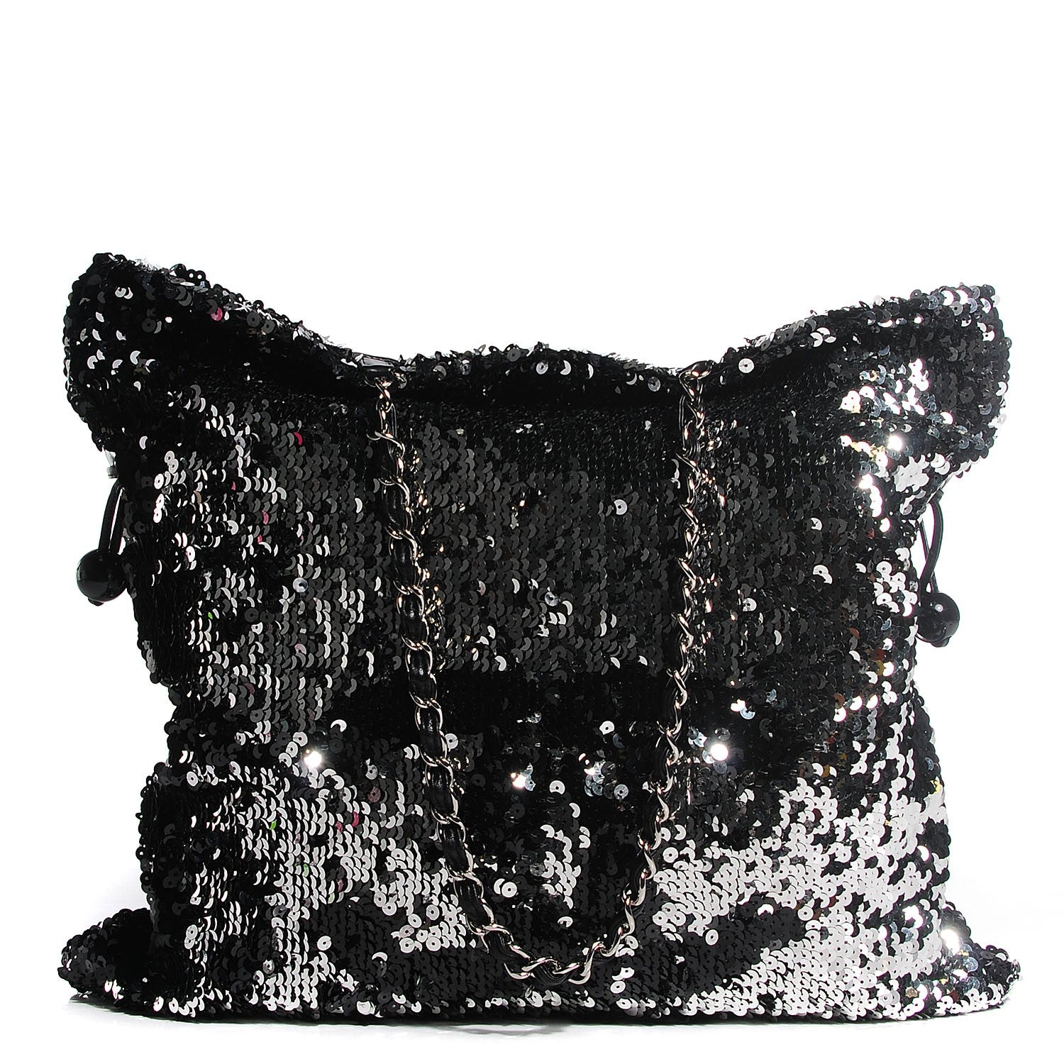 Chanel Sequin Summer Night Drawstring Tote Black 1 of 25