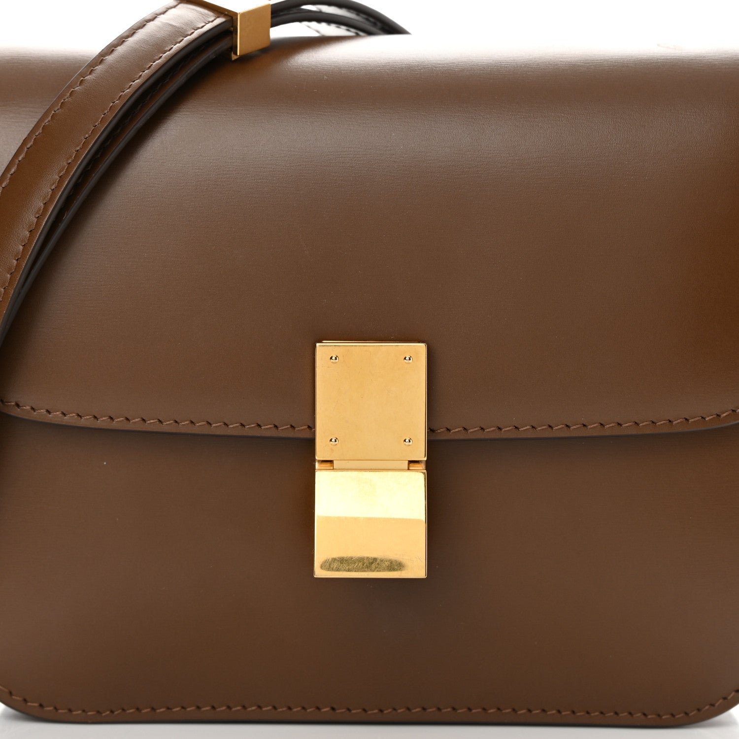 Celine Box Calfskin Teen Classic Box Flap Bag Camel 8 of 14