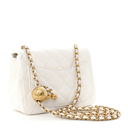 Chanel Lambskin Quilted Mini Pearl Crush Flap White 3 of 13