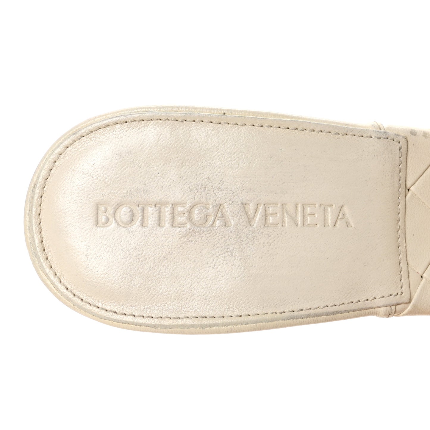 Nappa Maxi Intrecciato Lido 90mm Mule Sandals 35.5 Wax