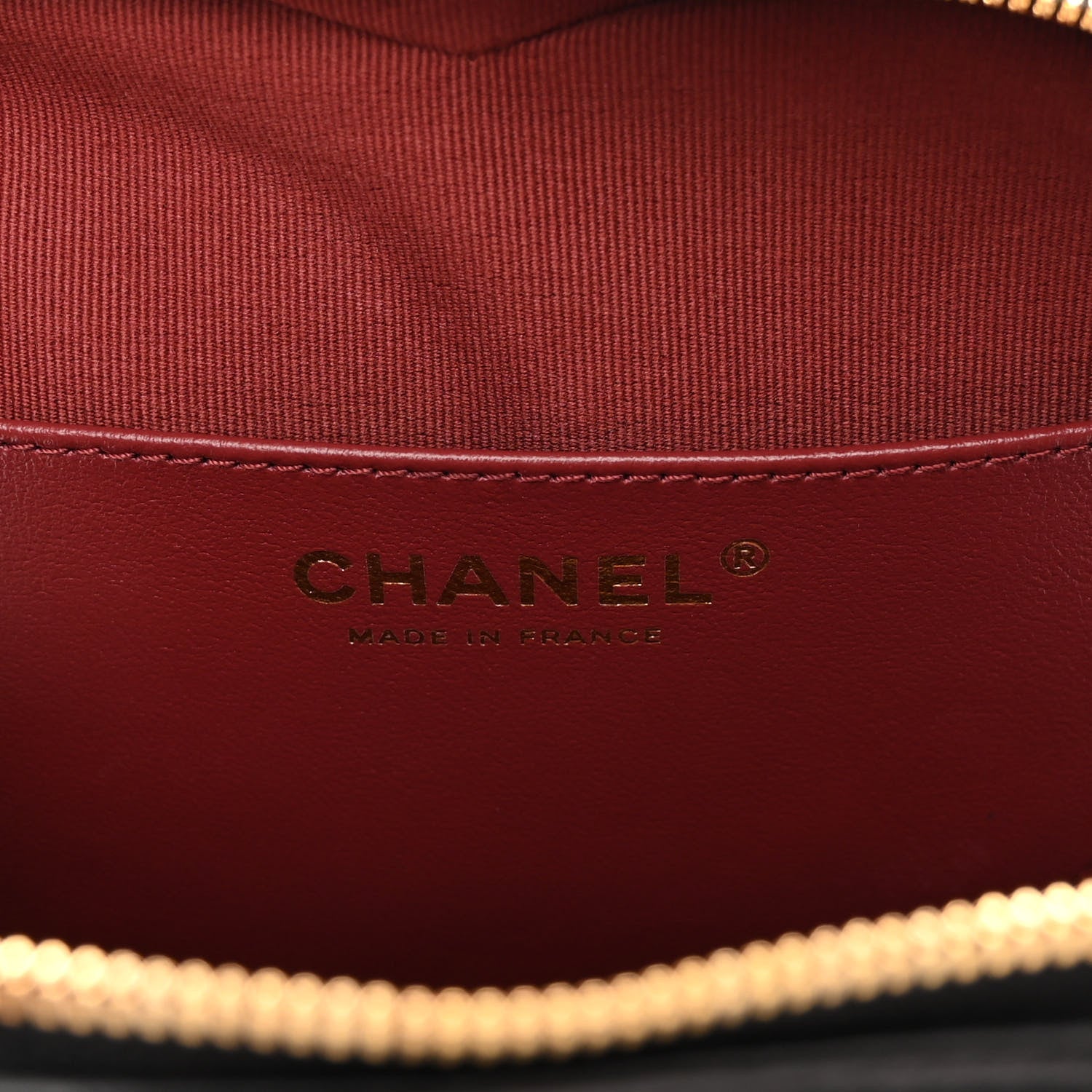 Chanel Lambskin Quilted CC In Love Heart Bag Black 6 of 10