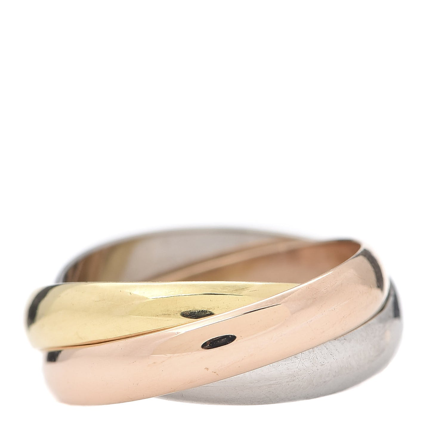 18K Pink Yellow White Gold Classic Les Must De Trinity Ring 50 5.25