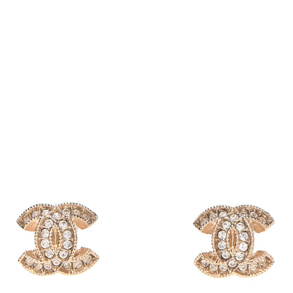 Chanel Crystal Mini CC Earrings Gold 1 of 4