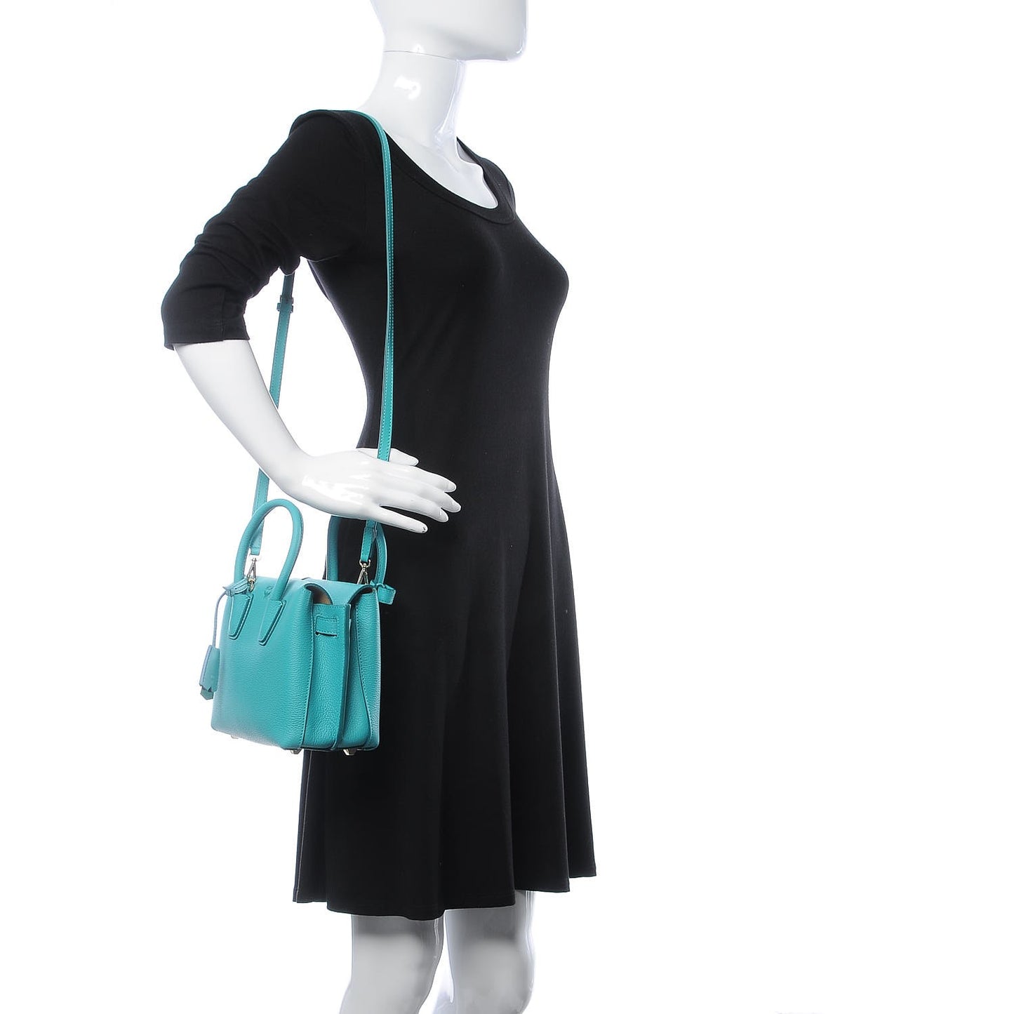 Grained Calfskin Mini Milla Tote Oasis Green