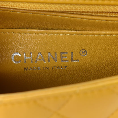 Chanel Lambskin Quilted Mini Square Flap Yellow 8 of 9
