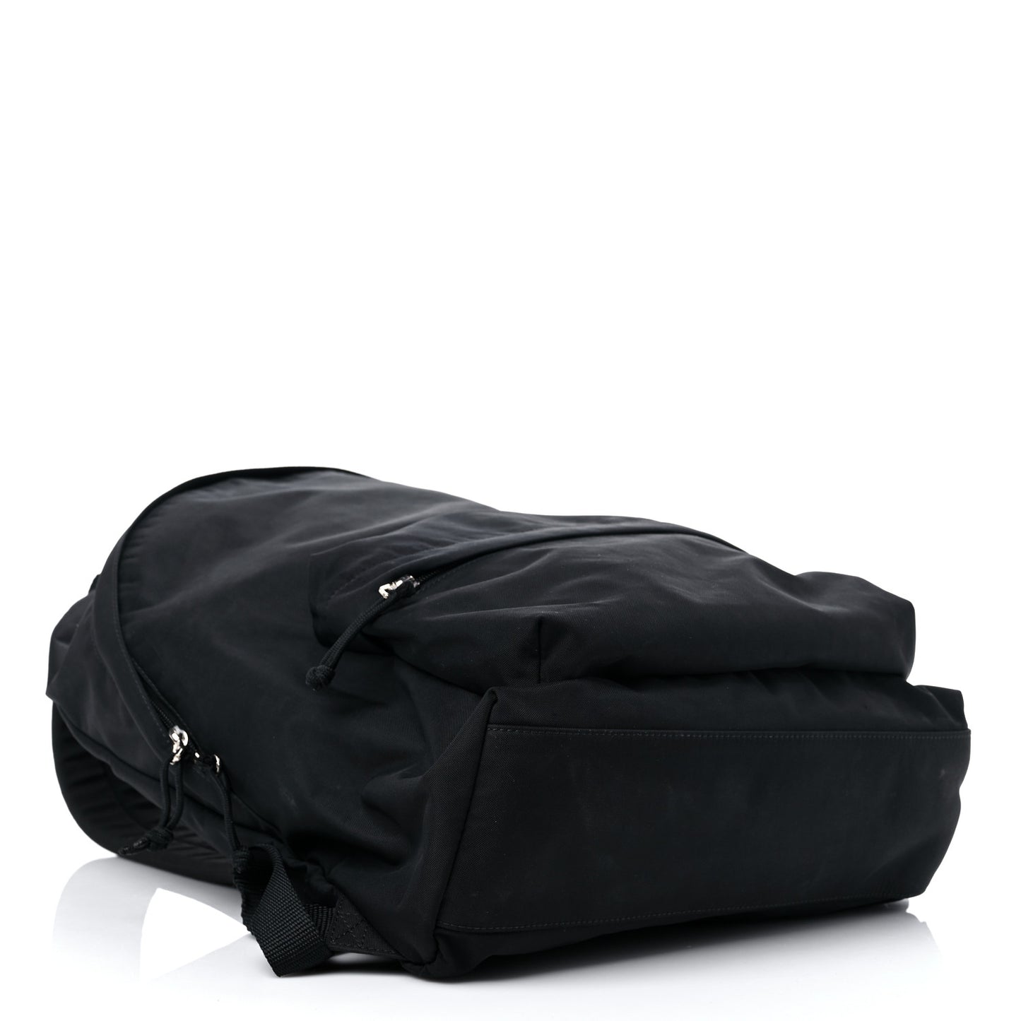 Sport Nylon Logo Embroidered Wheel Backpack Black White