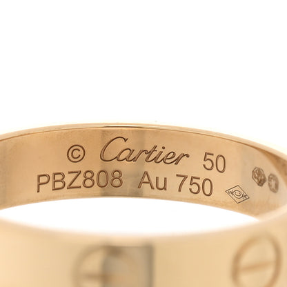 Cartier 18K Yellow Gold 3.5mm LOVE Wedding Band Ring 50 5.25 4 of 5