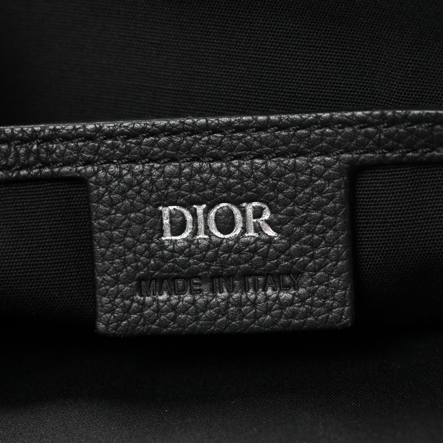 Christian Dior Grained Calfskin Saddle Messenger Bag Black 6 of 10