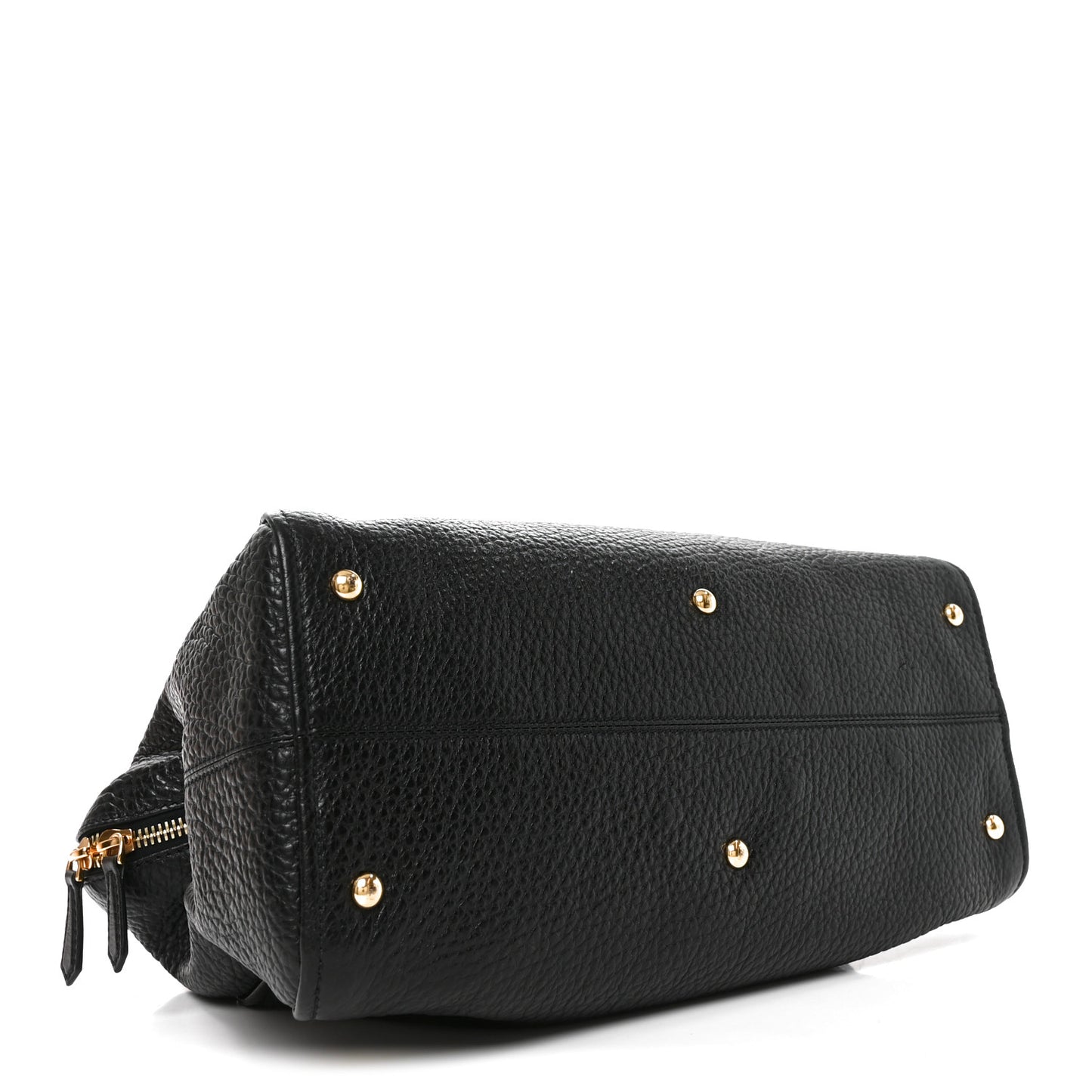 Pebbled Calfskin Large Chameleon Tote  Black