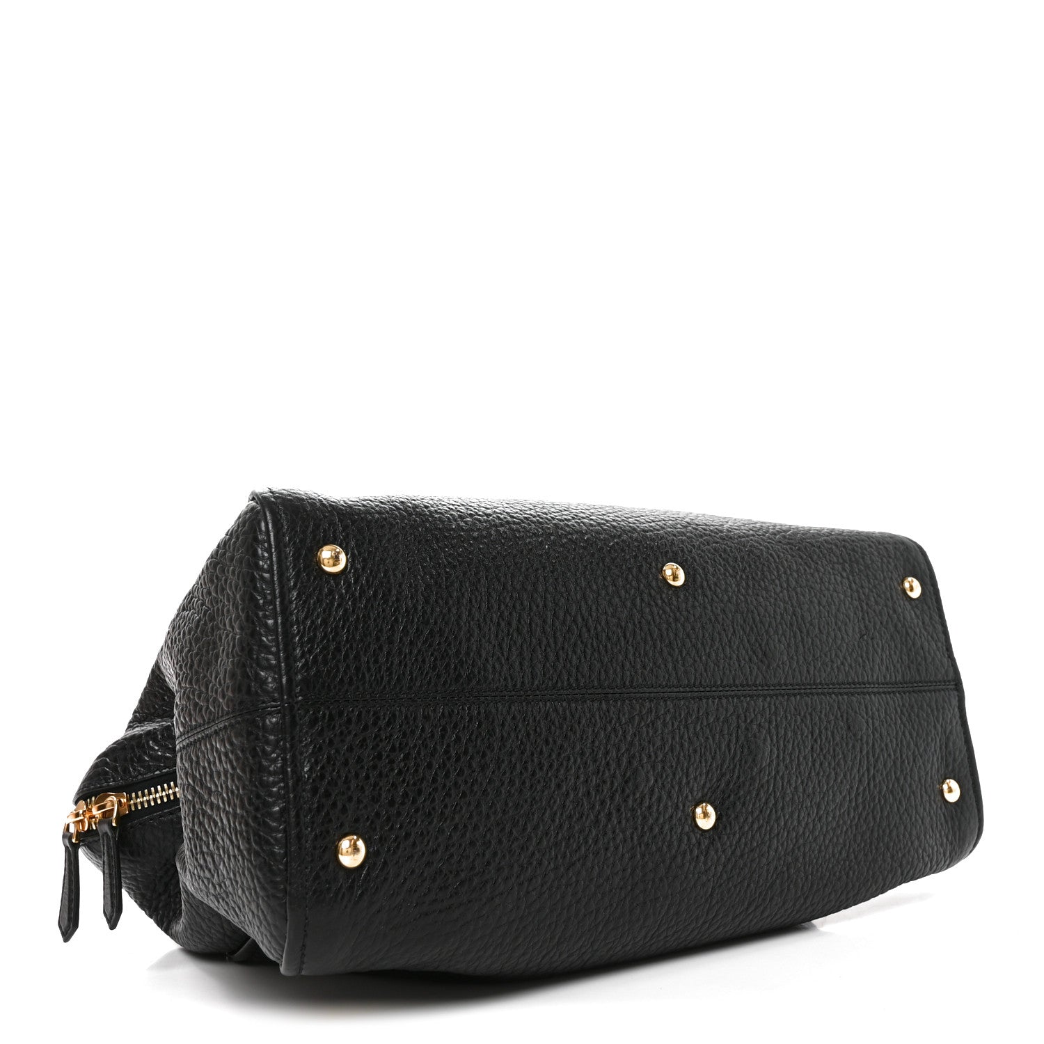 Fendi Pebbled Calfskin Large Chameleon Tote  Black 7 of 19