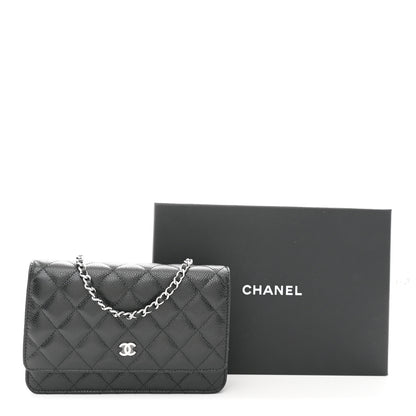 Chanel Caviar Quilted Wallet on Chain WOC Black 12 of 12