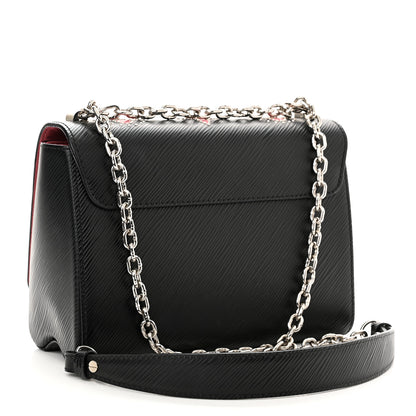 Louis Vuitton Epi Flowers Twist Shoulder Bag MM Black Bois De Rose 4 of 11