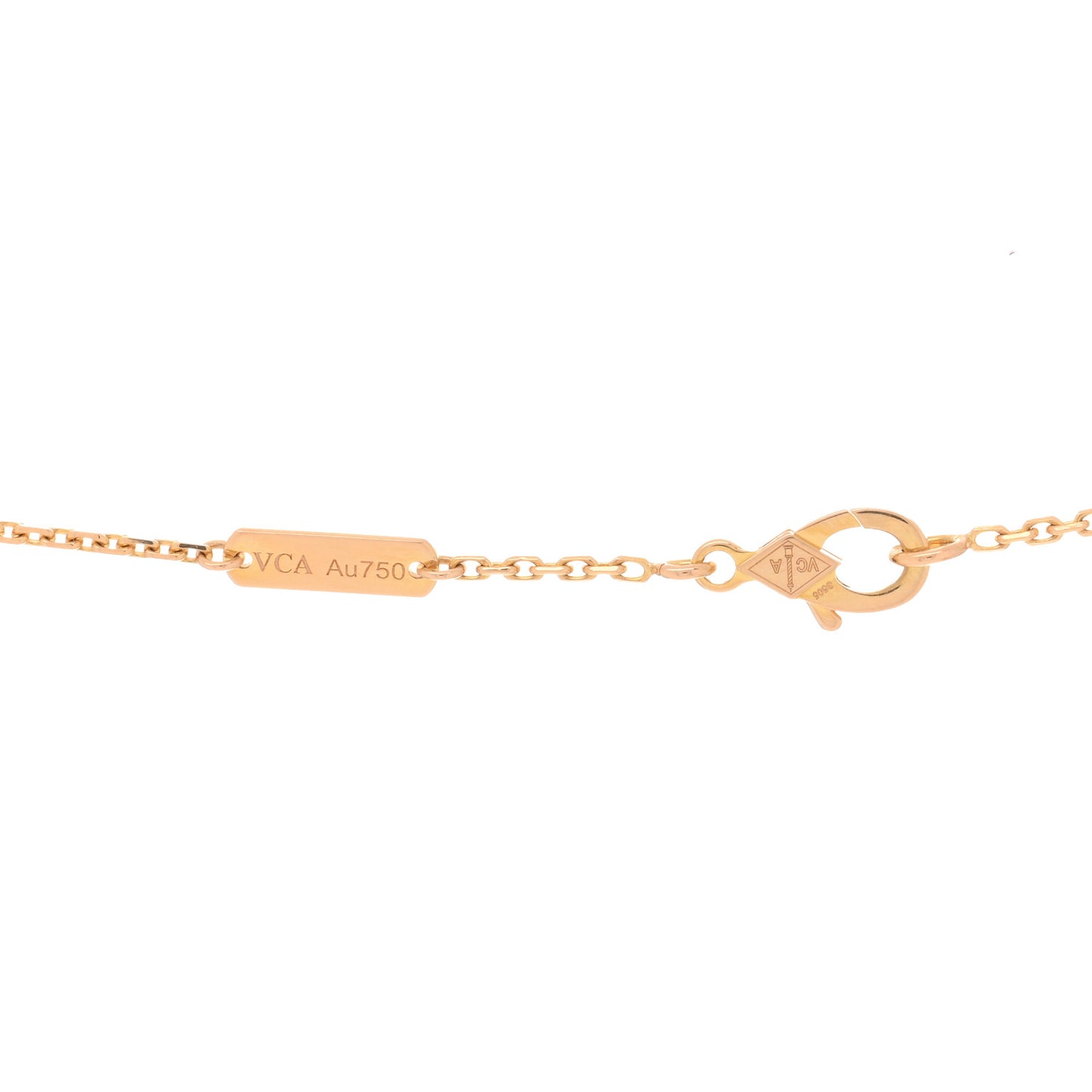 18K Rose Gold Vintage Alhambra Pendant Necklace