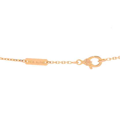 Van Cleef & Arpels 18K Rose Gold Vintage Alhambra Pendant Necklace 3 of 3