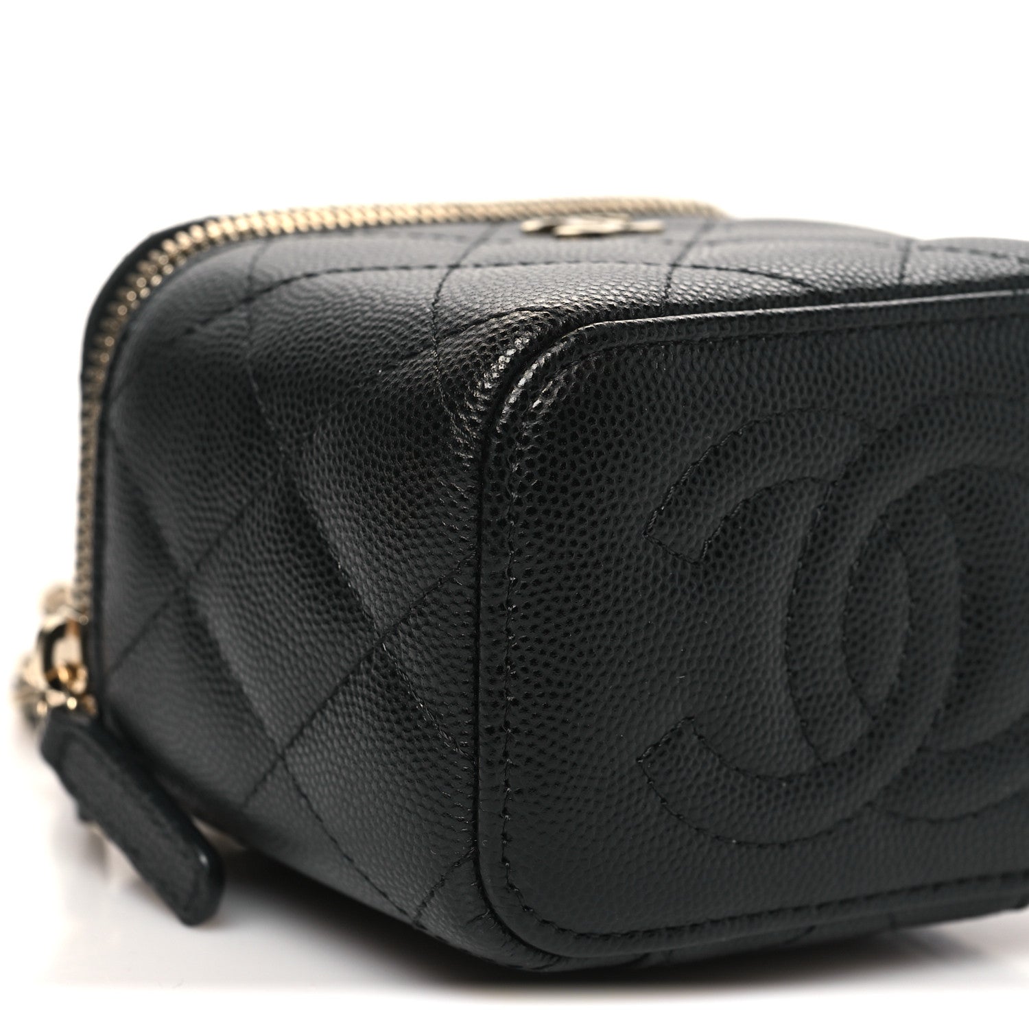 Chanel Caviar Quilted Mini Vanity Case With Chain Black 8 of 10
