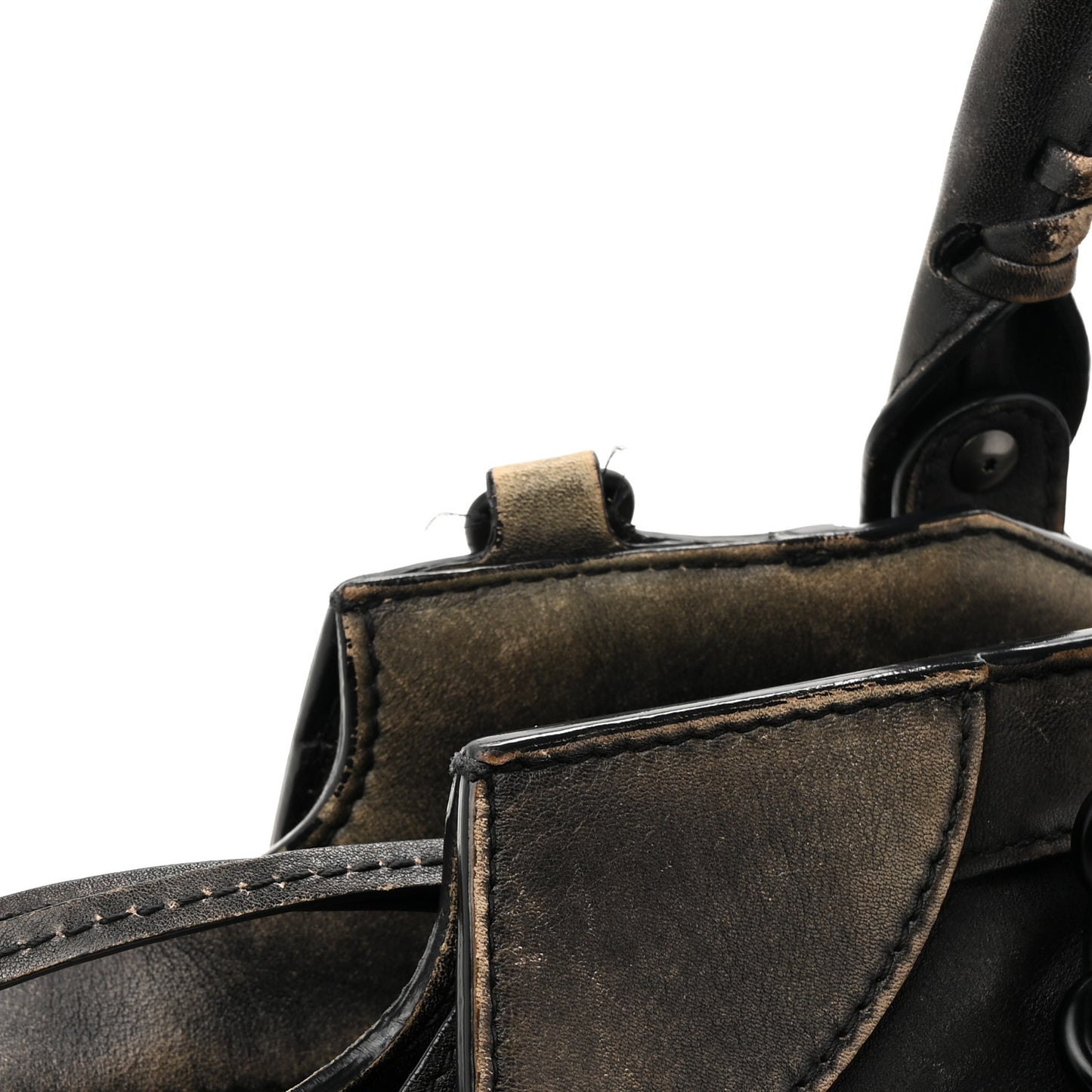 Used Calfskin Rust Hardware Neo Classic City Black